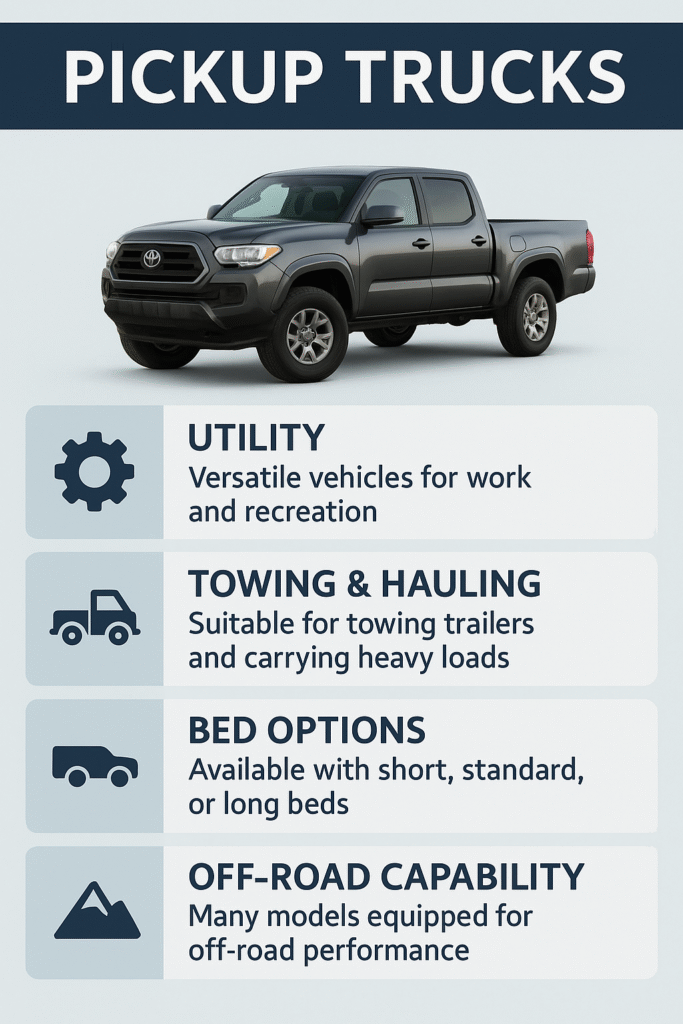 pick up truck info chart